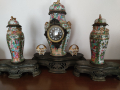 
															Ensemble vase horloge 3 pièces chine
														